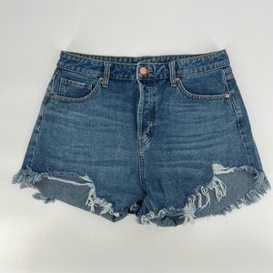 Wild Fable Women’s High Rise Distressed Button Fly Cut Off Jean Shorts Size 12